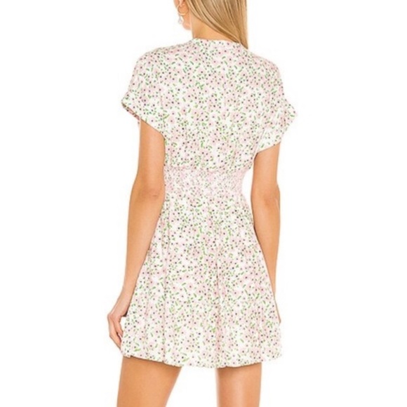 ALICE + OLIVIA Keela Smocked-Waist Button-Front Dress size 10 - Picture 3 of 10